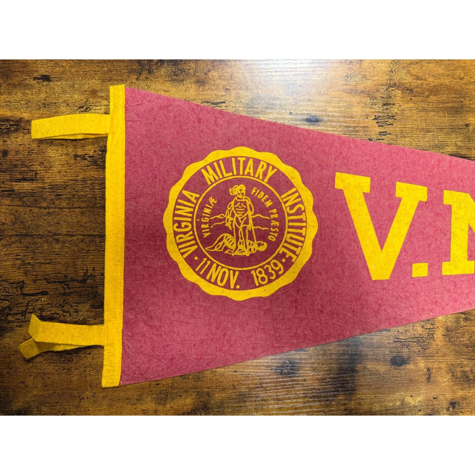 Vintage V.M.I. Virginia Military Institute pennant