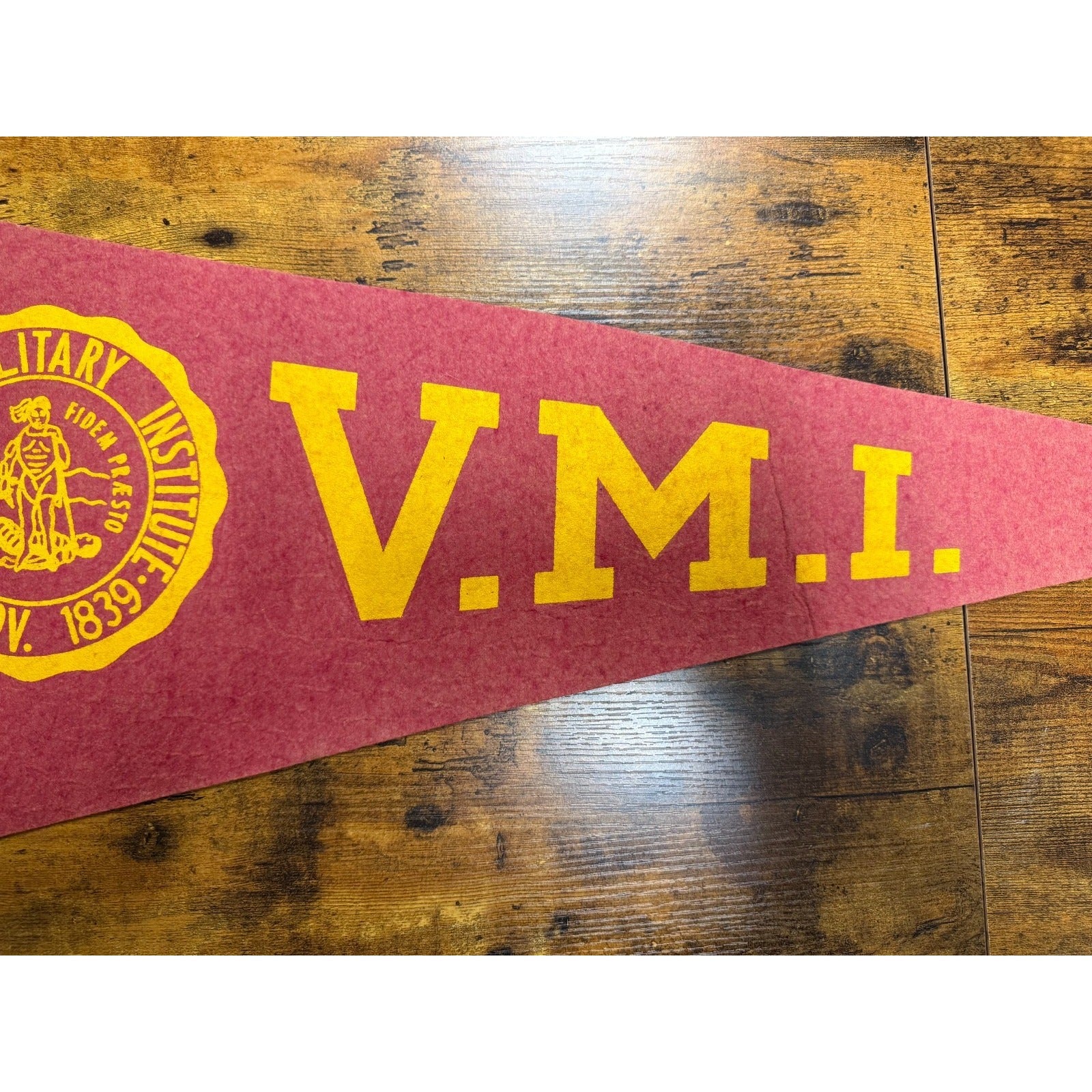 Vintage V.M.I. Virginia Military Institute pennant