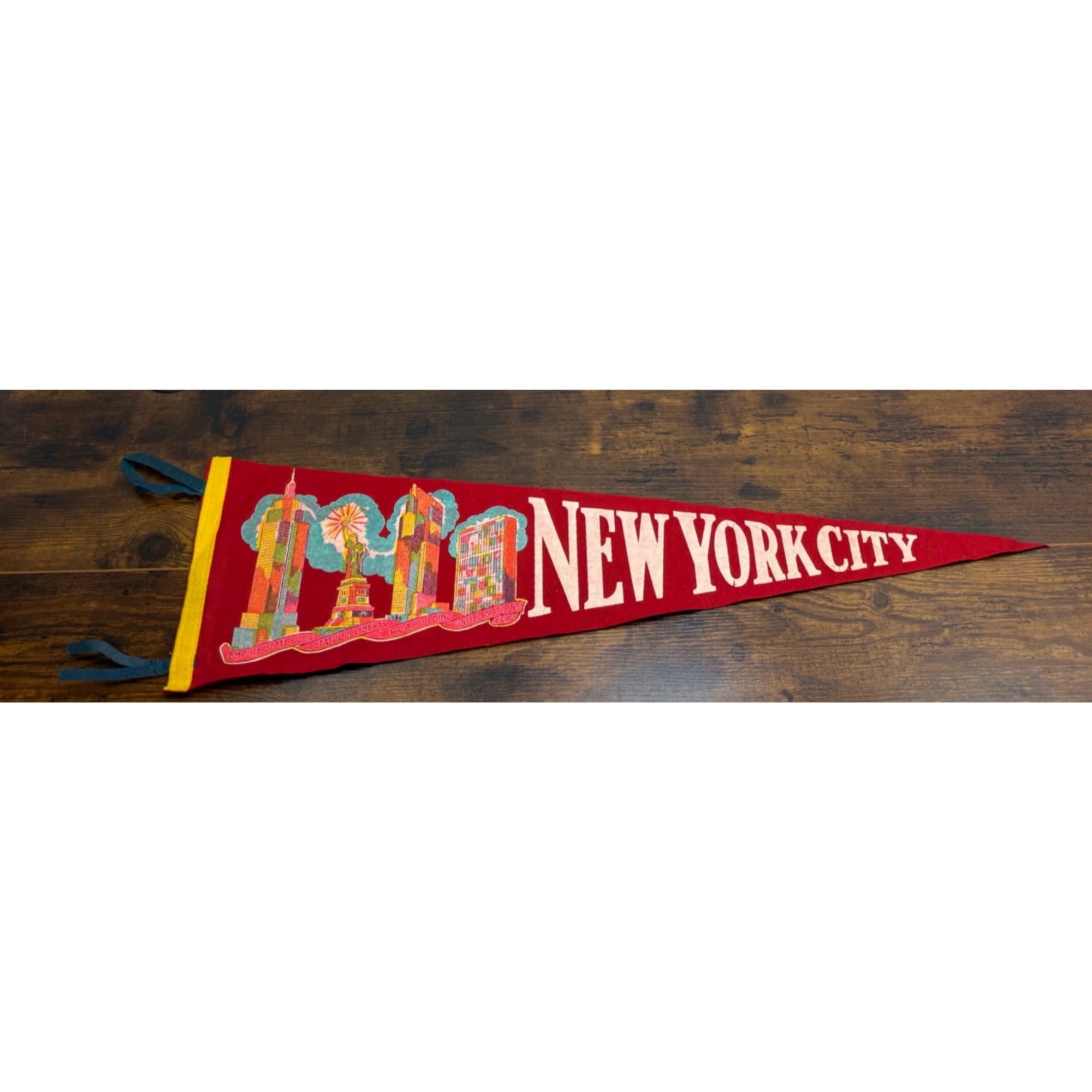 Vintage New York City Felt Pennant Empire State Building 26 inches