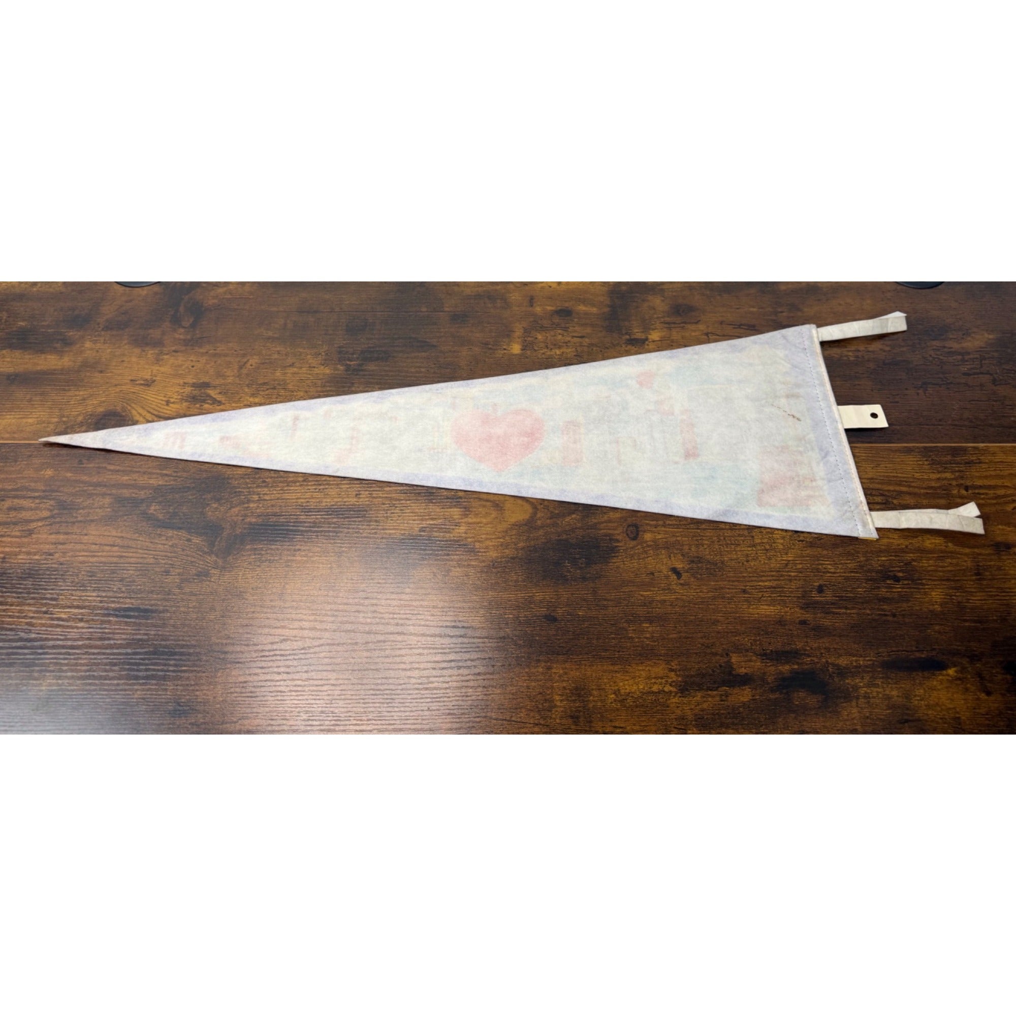 I Love NY Vintage Felt Pennant With Skyline & Statue Of Liberty Design