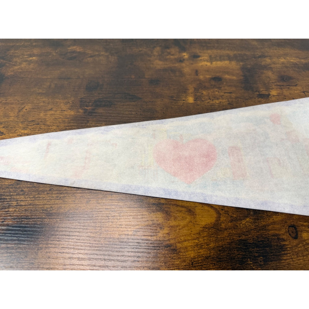 I Love NY Vintage Felt Pennant With Skyline & Statue Of Liberty Design