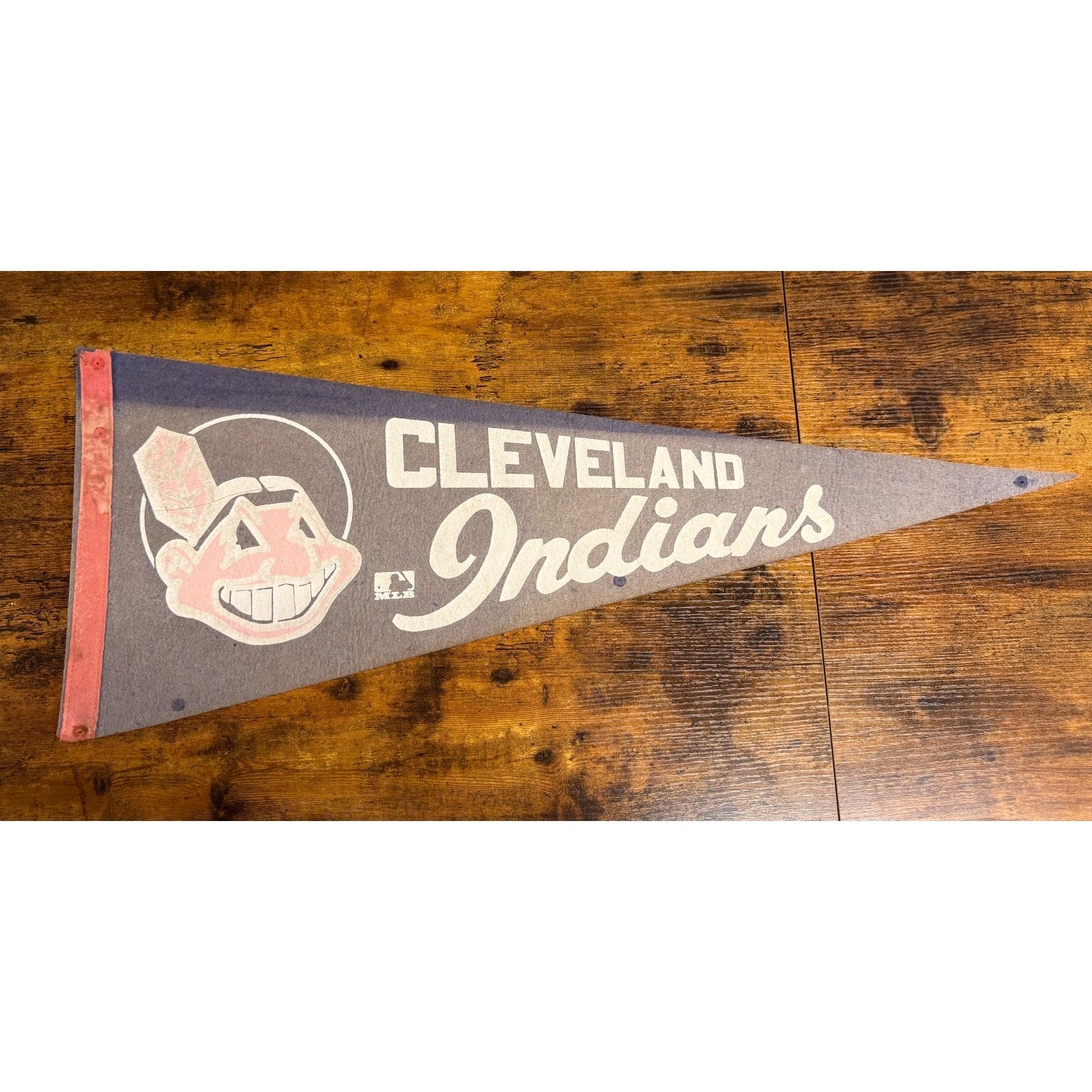 Vintage MLB Cleveland Indians pennant faded