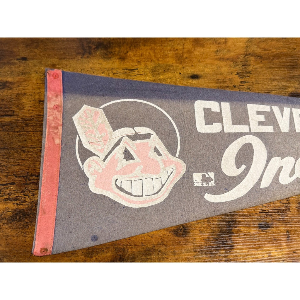 Vintage MLB Cleveland Indians pennant faded