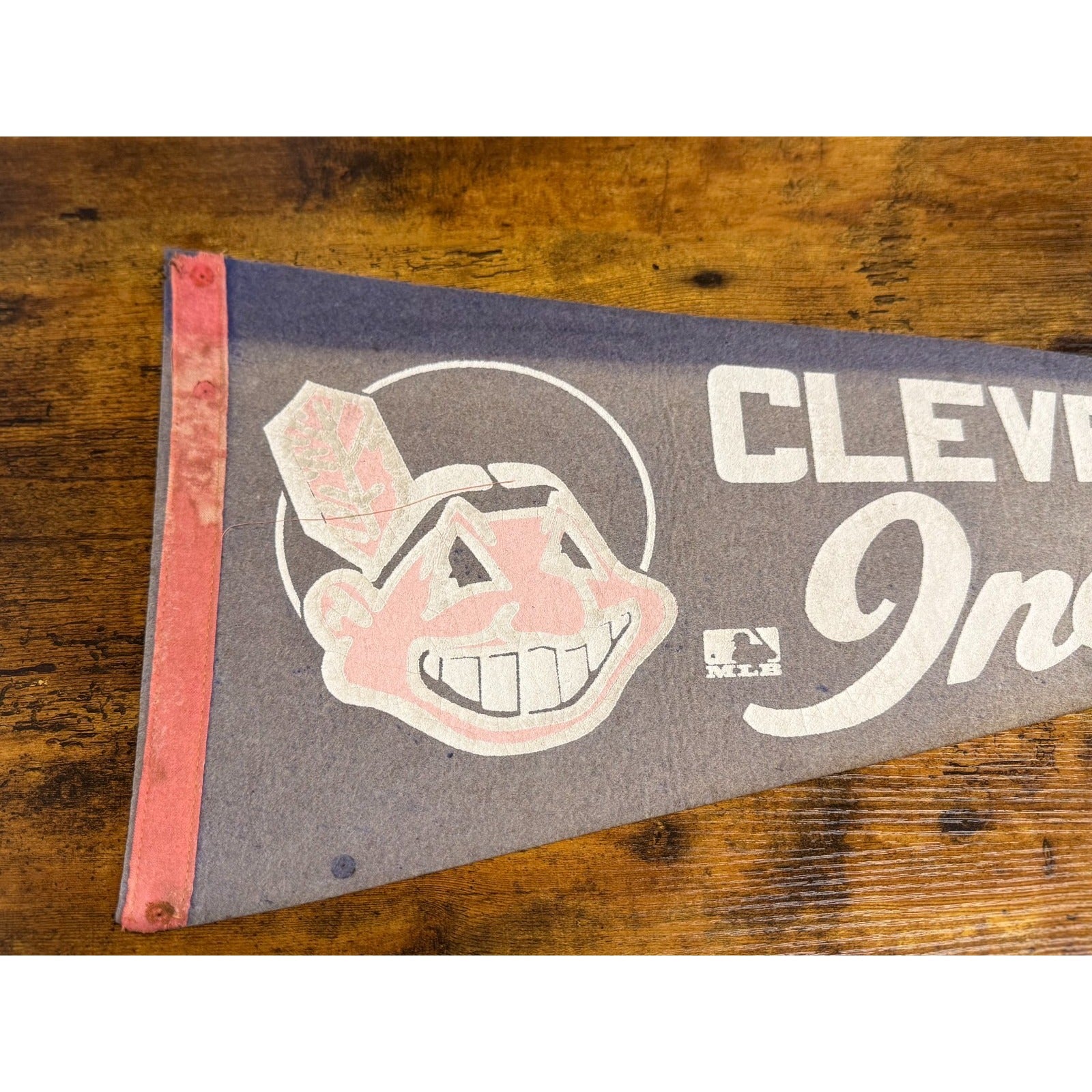 Vintage MLB Cleveland Indians pennant faded