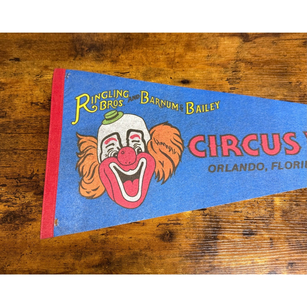 Vintage Ringling Brothers and Barnum and Bailey Circus World Florida pennant