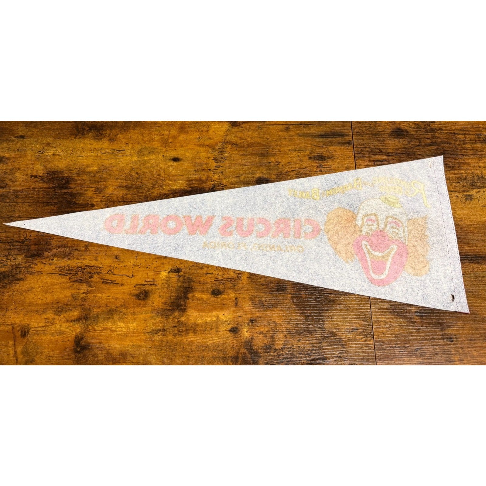 Vintage Ringling Brothers and Barnum and Bailey Circus World Florida pennant