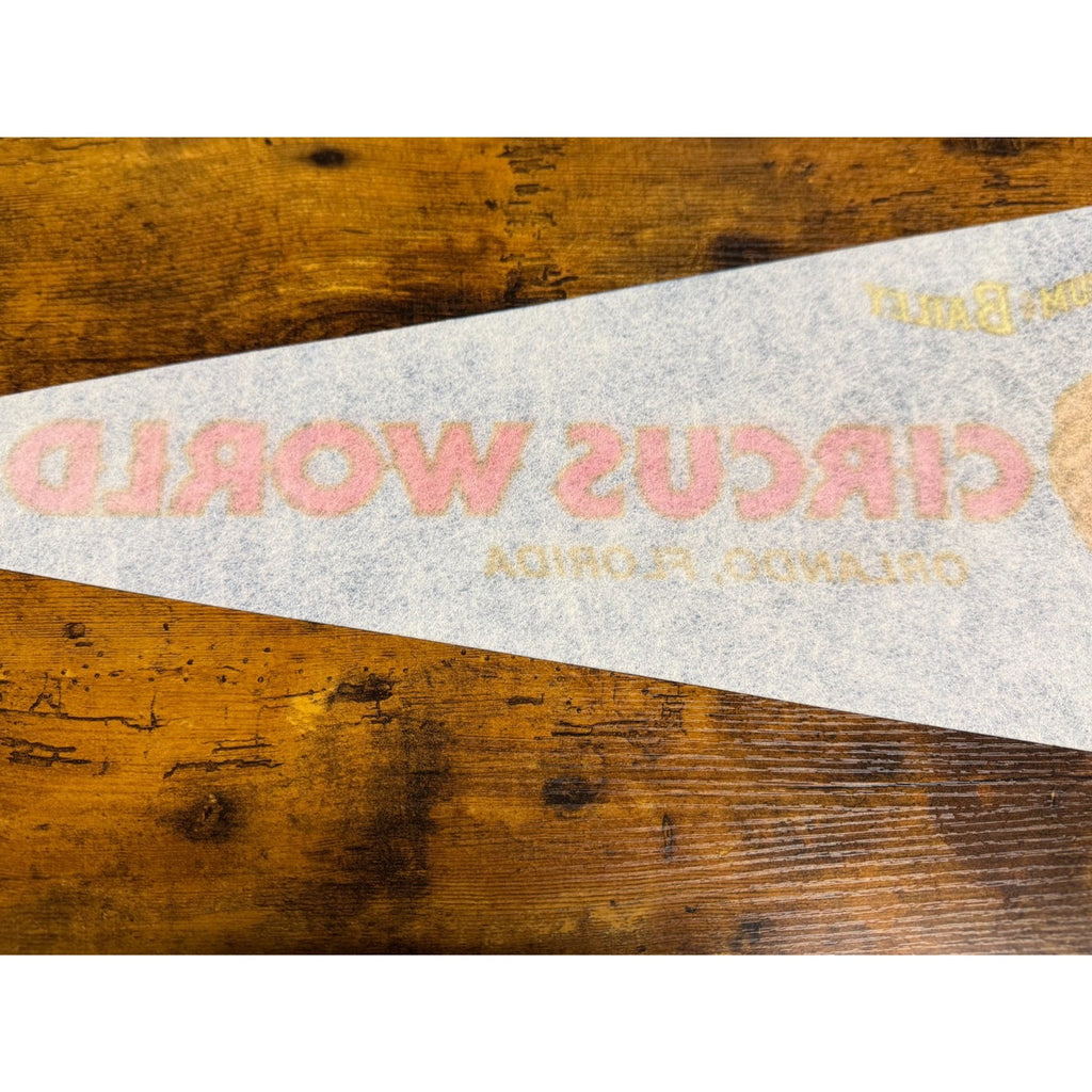 Vintage Ringling Brothers and Barnum and Bailey Circus World Florida pennant