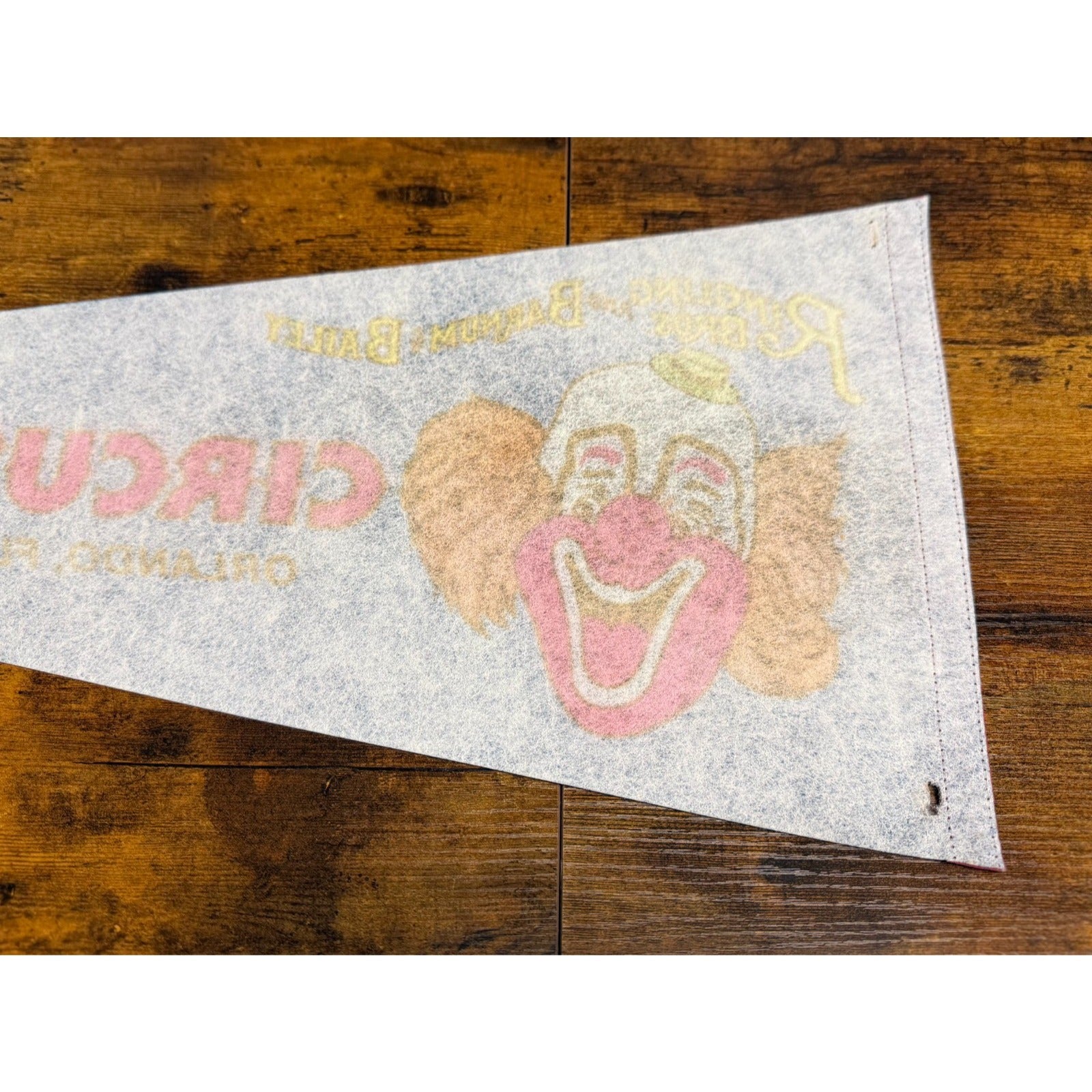 Vintage Ringling Brothers and Barnum and Bailey Circus World Florida pennant