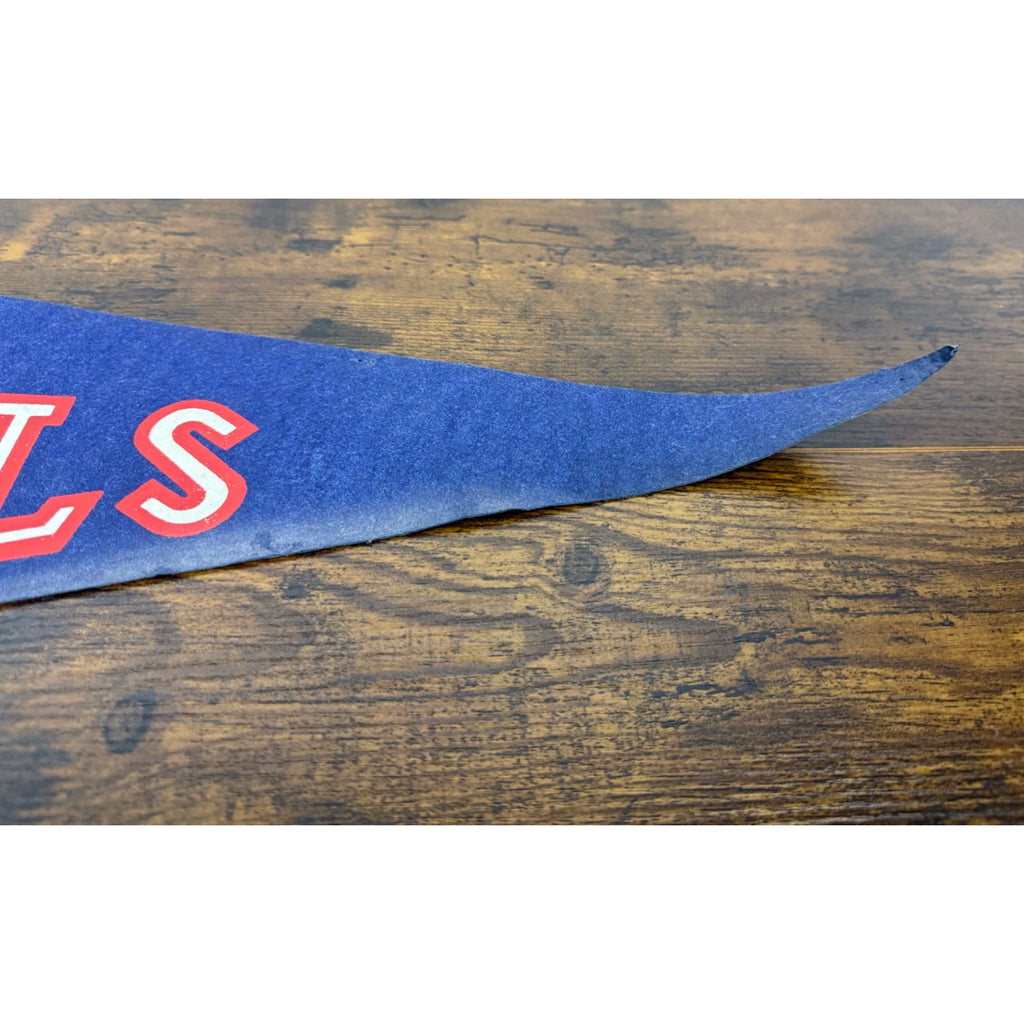 Vintage Buffalo Bills NFL Felt Pennant Sports Memorabilia Blue & Red Helmet Design