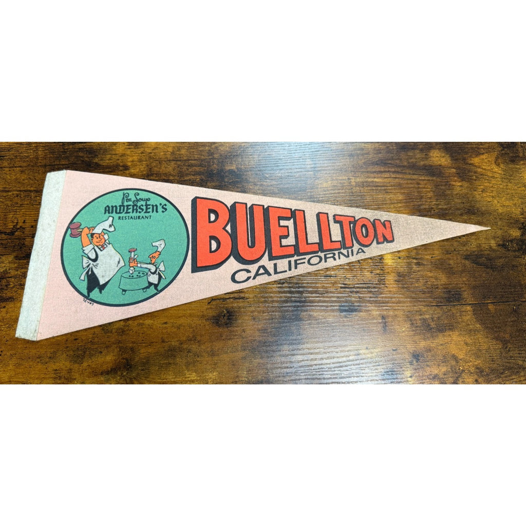 Vintage Buellton, California pennant Andersen's Restaurant
