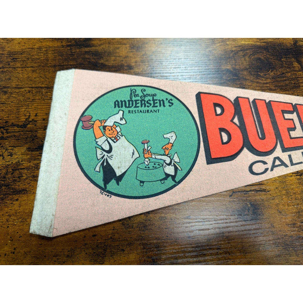 Vintage Buellton, California pennant Andersen's Restaurant