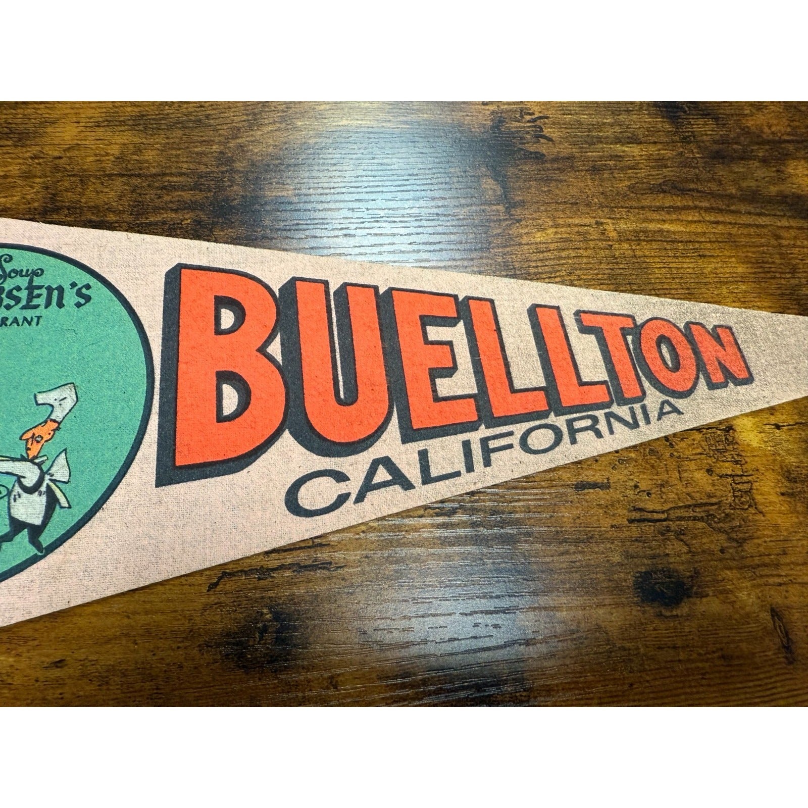 Vintage Buellton, California pennant Andersen's Restaurant