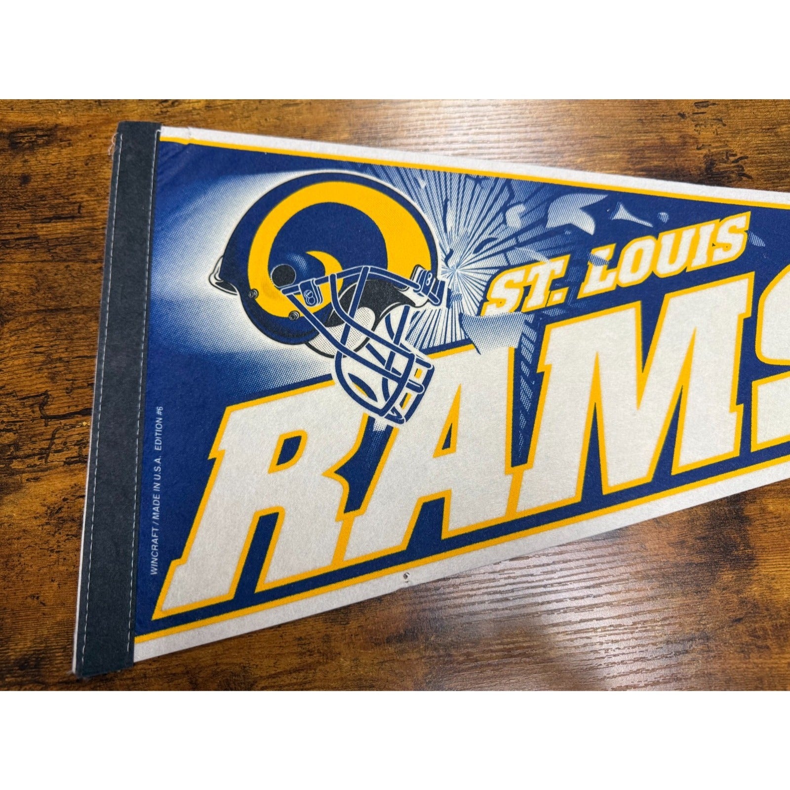 Vintage 90's NFL St. Louis Rams pennant
