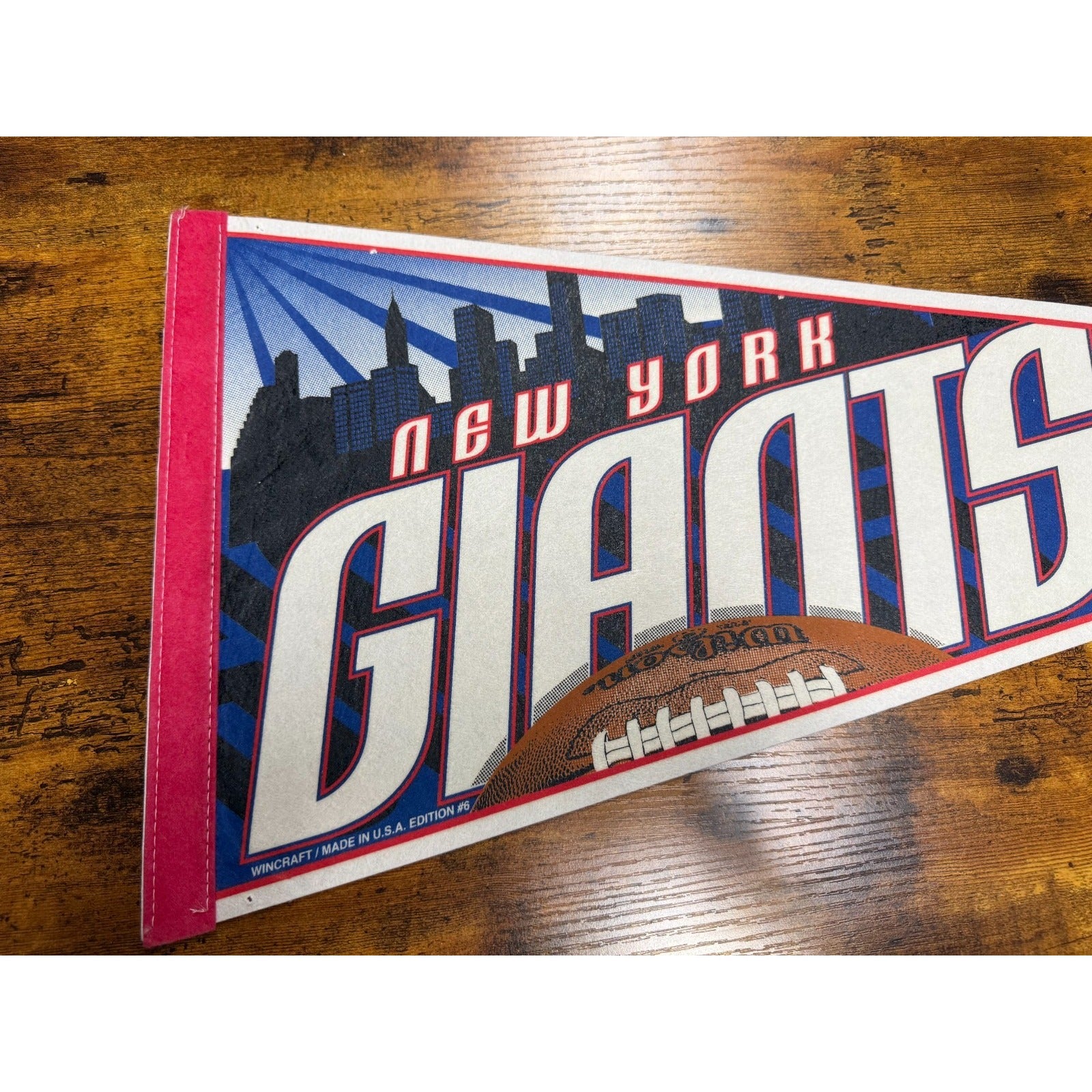 Vintage 90's NFL New York Giants pennant