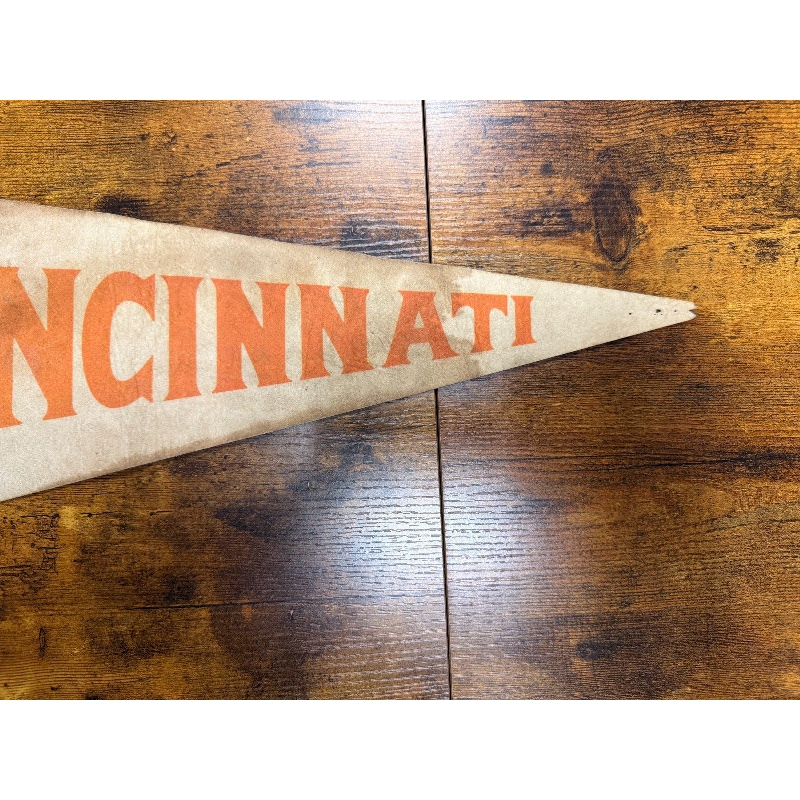 Vintage NFL Cincinnati Bengals pennant damaged