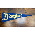 Vintage Disneyland Felt Pennant Blue Memorabilia 18 inches altered