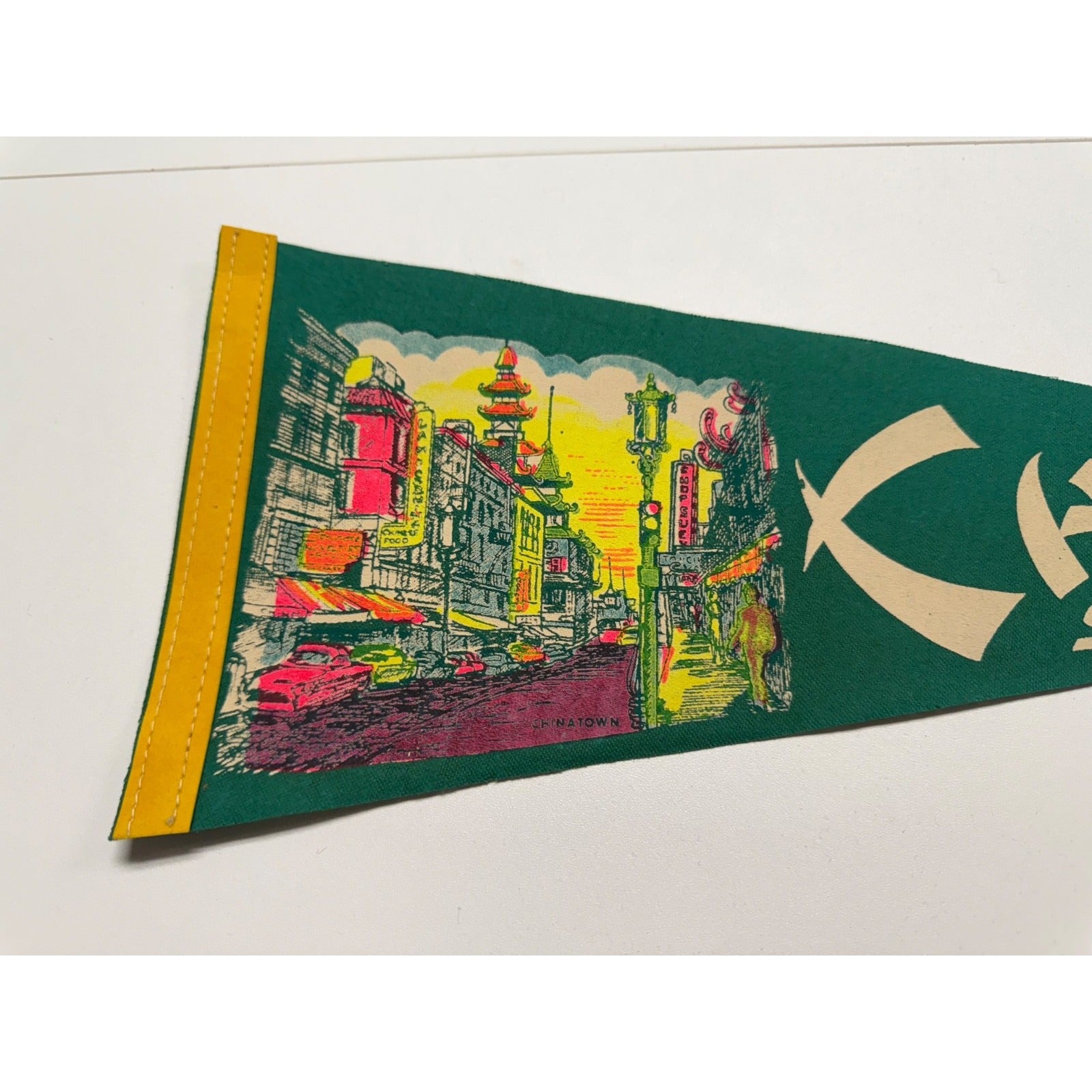 Vintage Chinatown San Francisco, California pennant