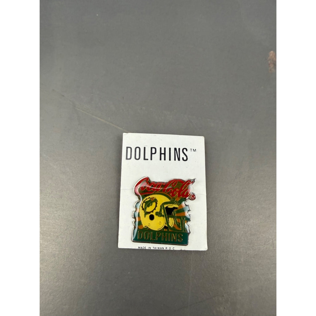 Vintage Coca-Cola Dolphins Enamel Pin Collectible Sports Memorabilia