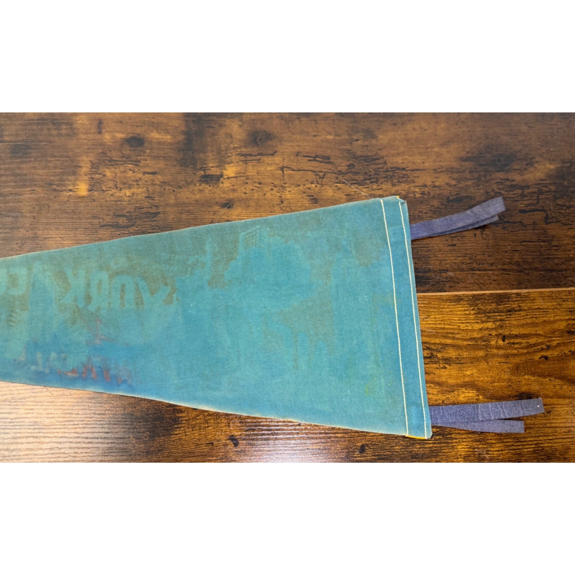 Vintage New York City Felt Pennant With Iconic Landmarks - Empire State Building