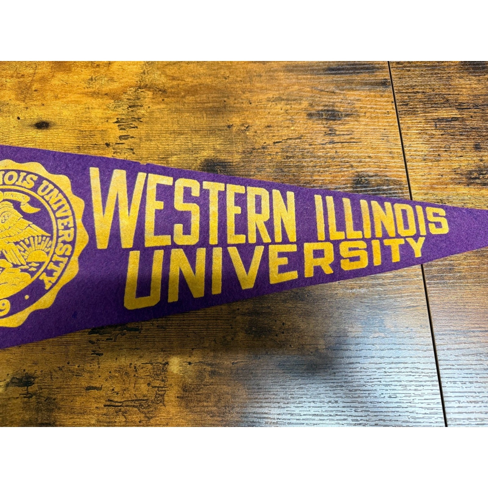 Vintage Western Illinois University pennant