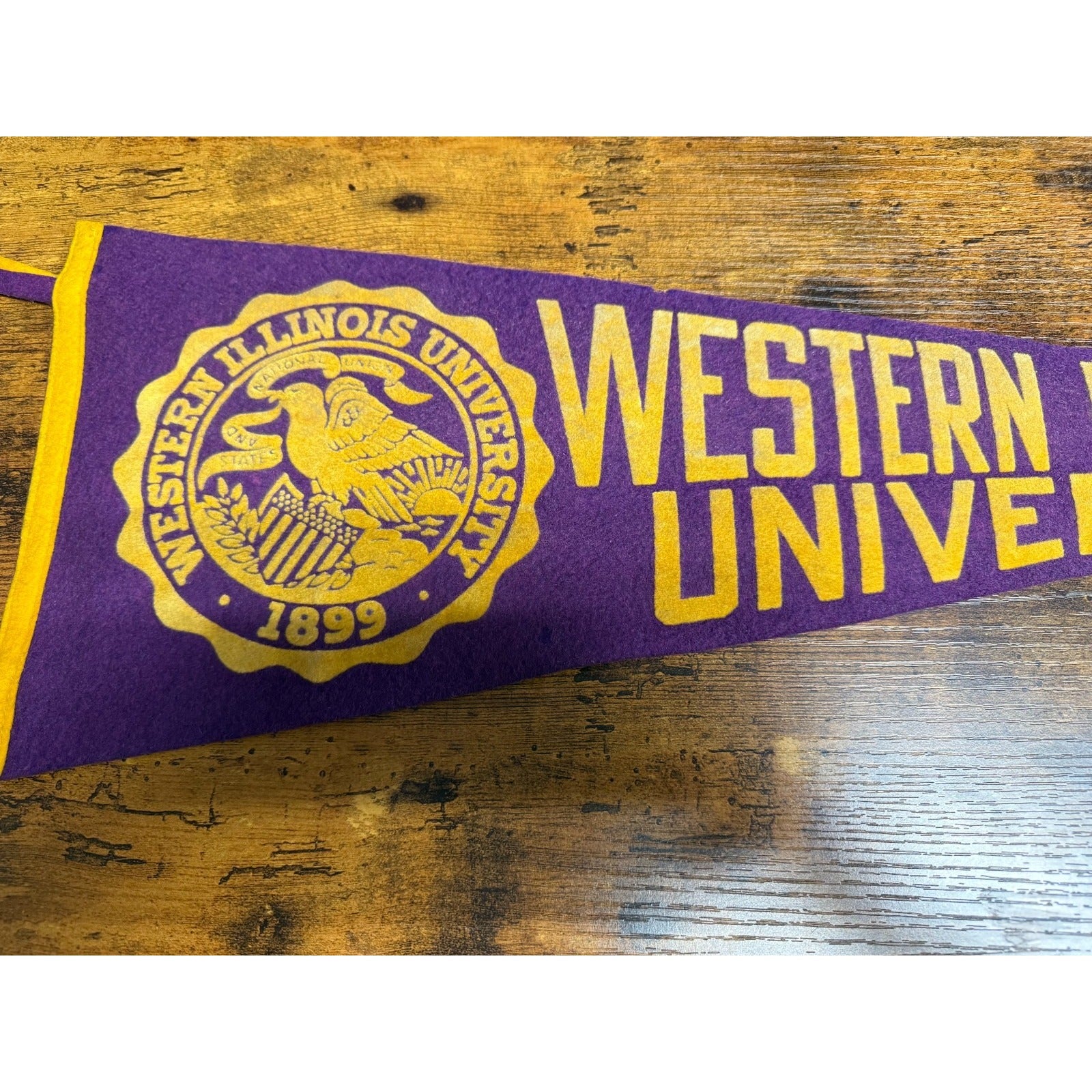 Vintage Western Illinois University pennant