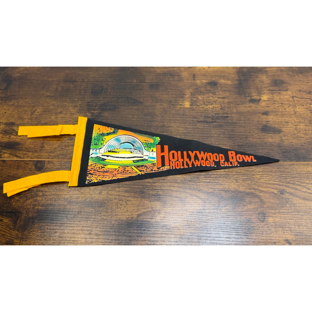 Vintage Hollywood Bowl Felt Pennant Memorabilia Souvenir 12 inches