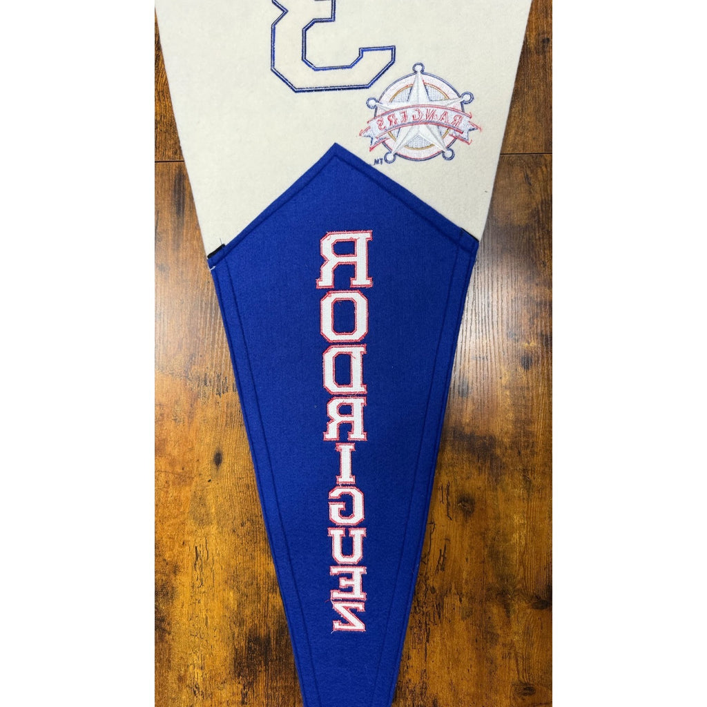 VIntage 2002 Winning Streak embroidered wool Texas Rangers A-Rod pennant