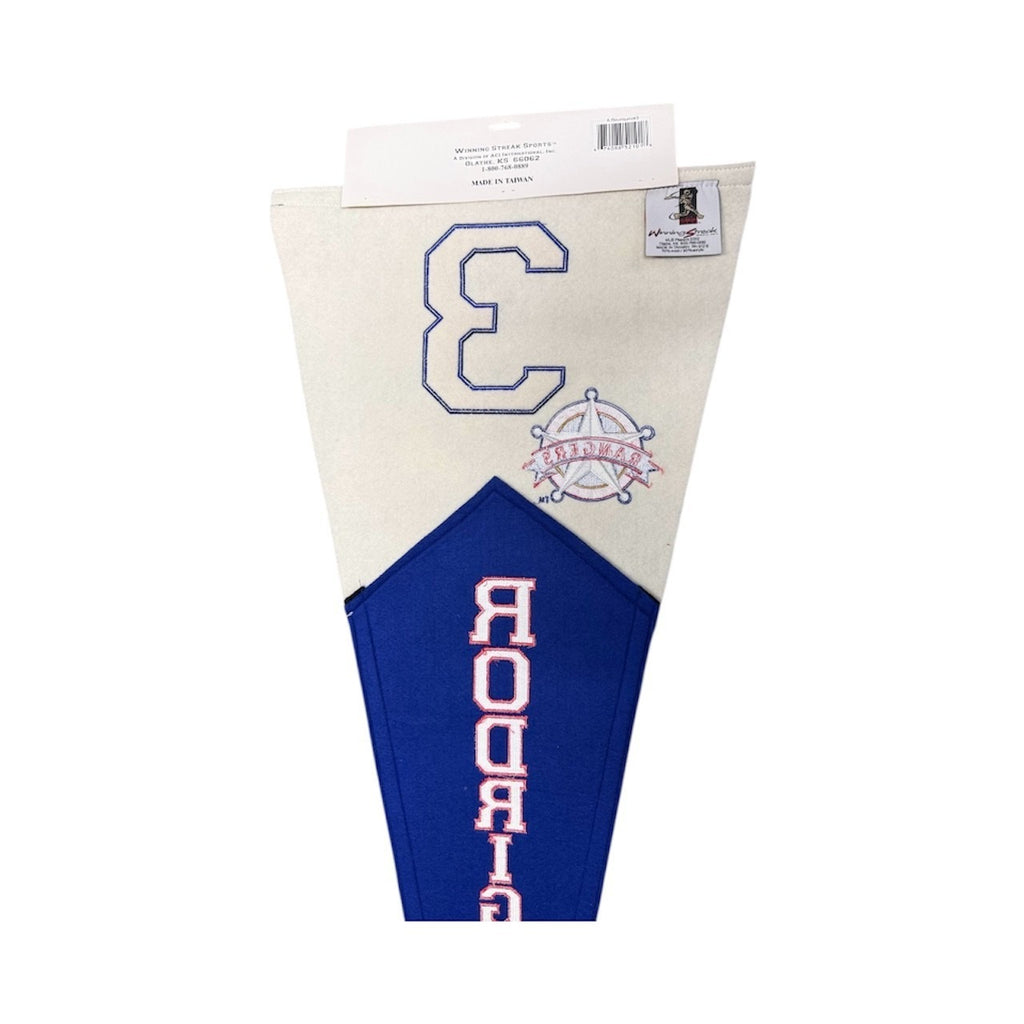 VIntage 2002 Winning Streak embroidered wool Texas Rangers A-Rod pennant