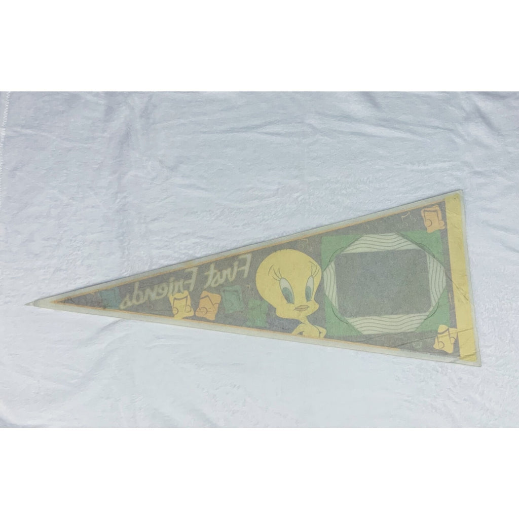 Vintage 1998 Tweety bird first friends pennant Made in USA