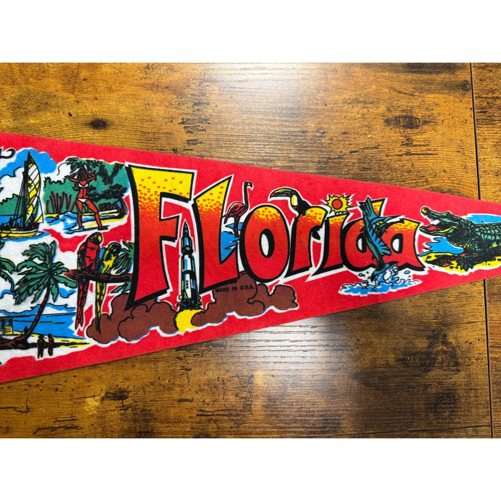 Vintage Florida pennant Made in USA