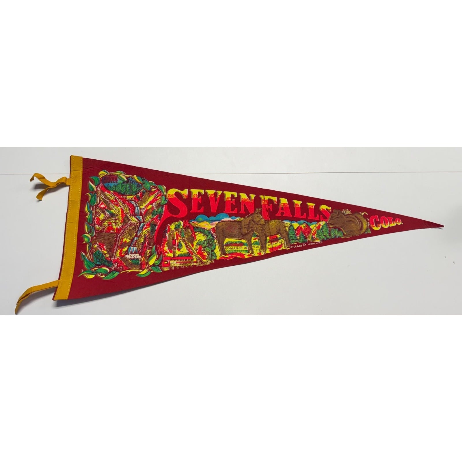 Vintage Seven Falls, Colorado pennant