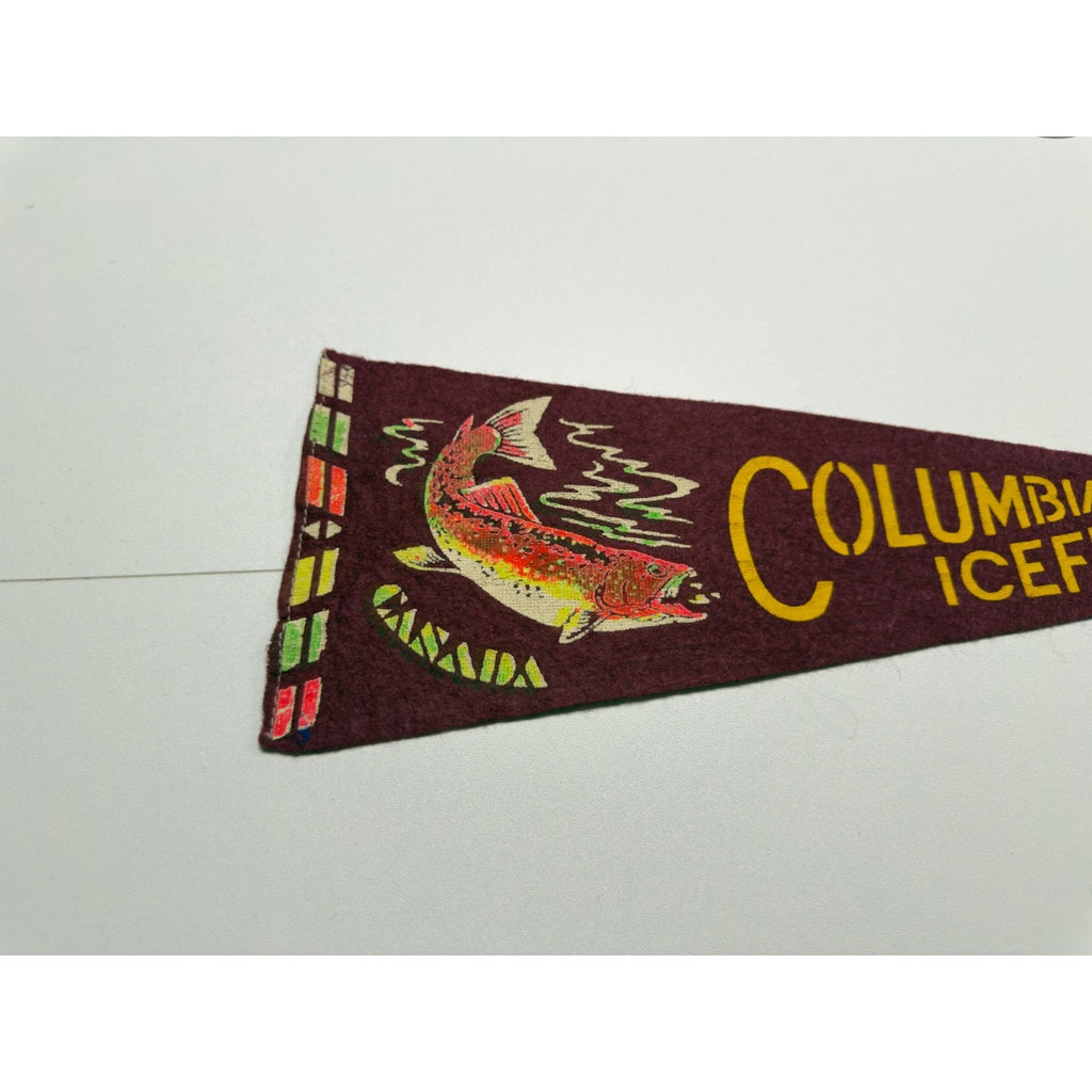 Vintage Columbia Icefields Alta. Canada pennant