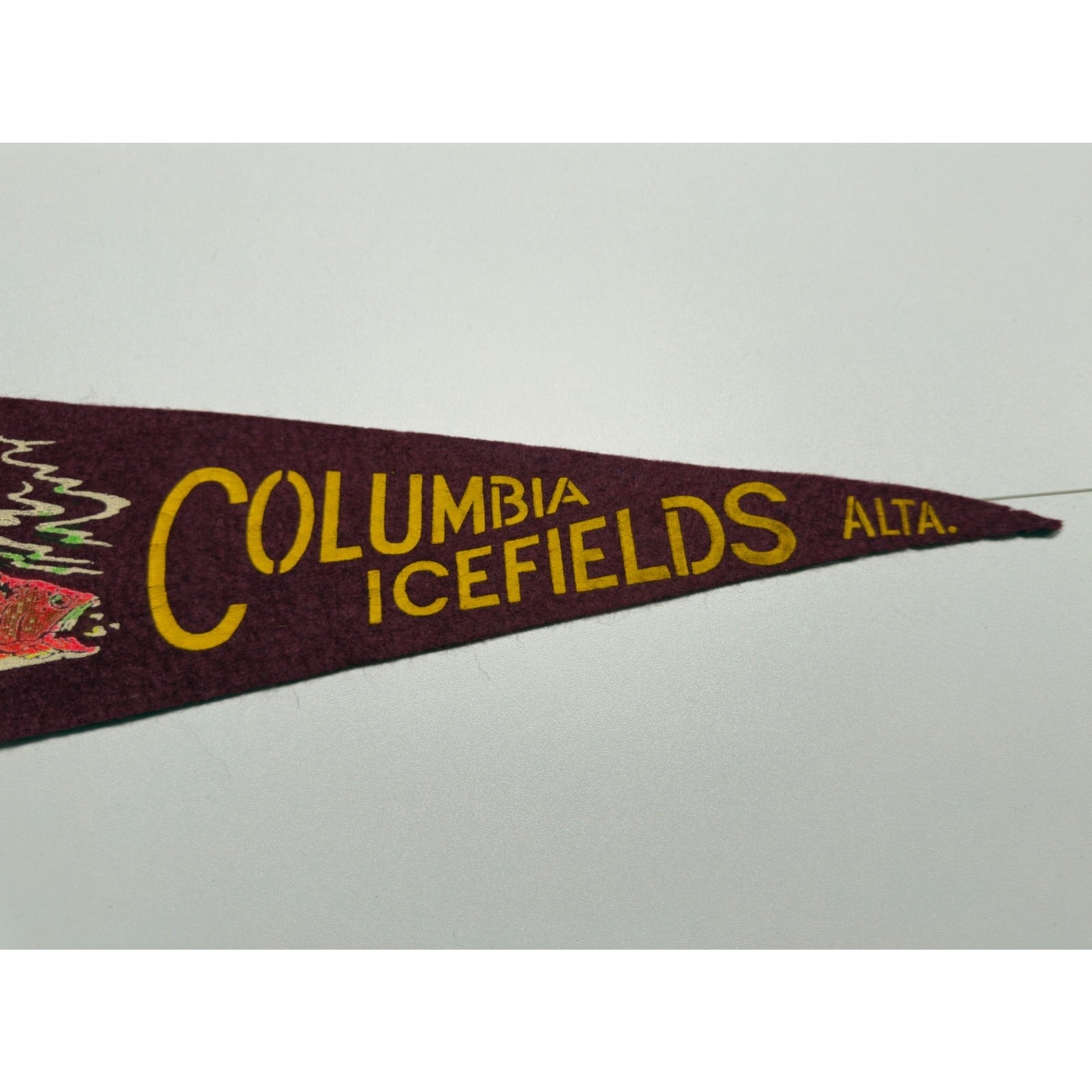 Vintage Columbia Icefields Alta. Canada pennant