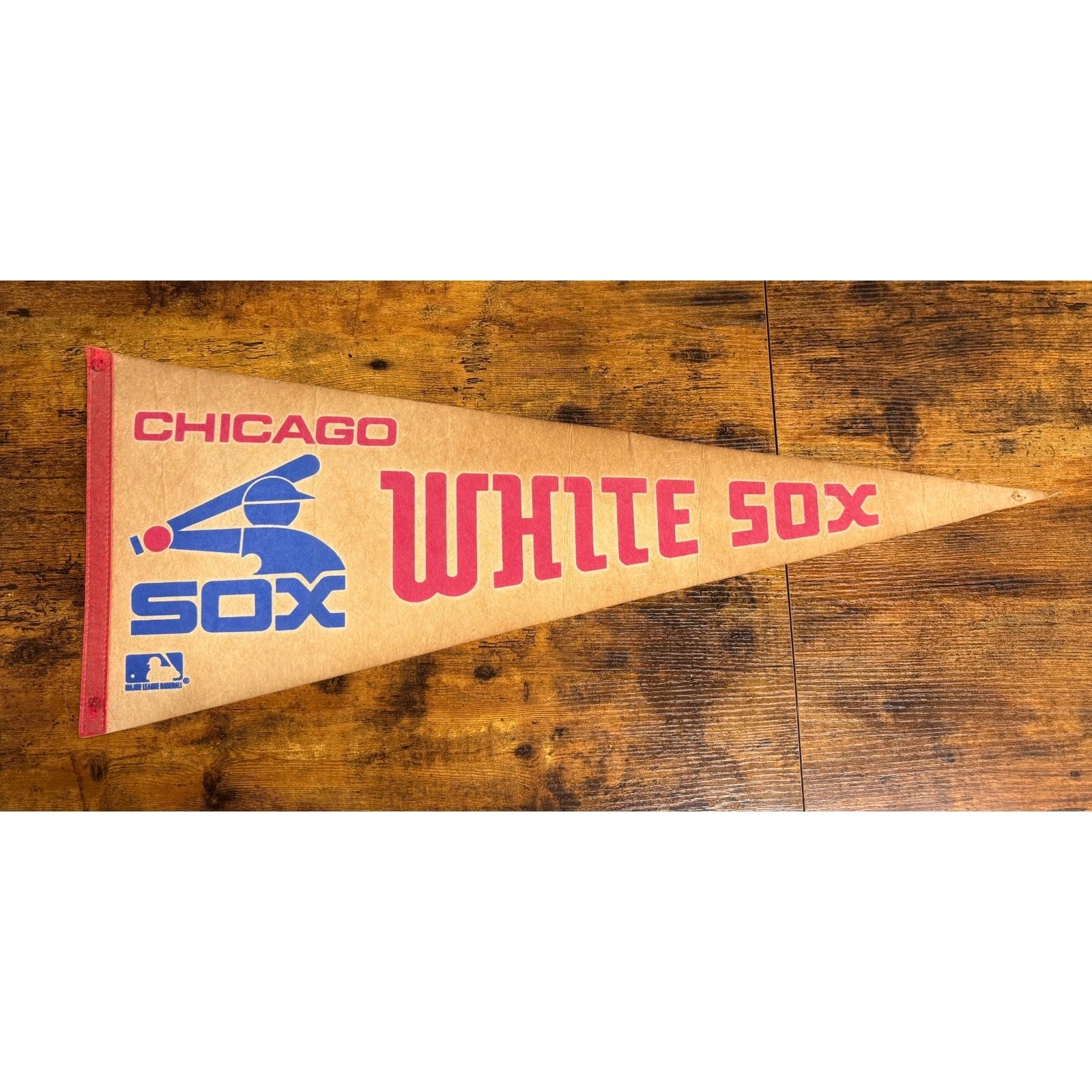 Vintage MLB Chicago White Sox pennant aged