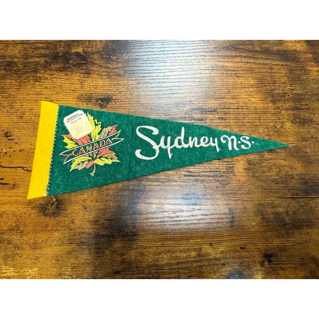 Vintage Sydney, N.S. Canada mini pennant
