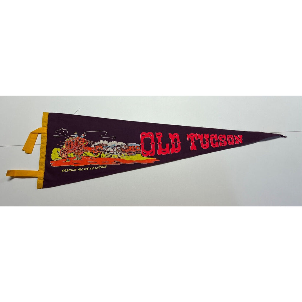 Vintage Old Tucson Famous Movie Location Arizona pennant
