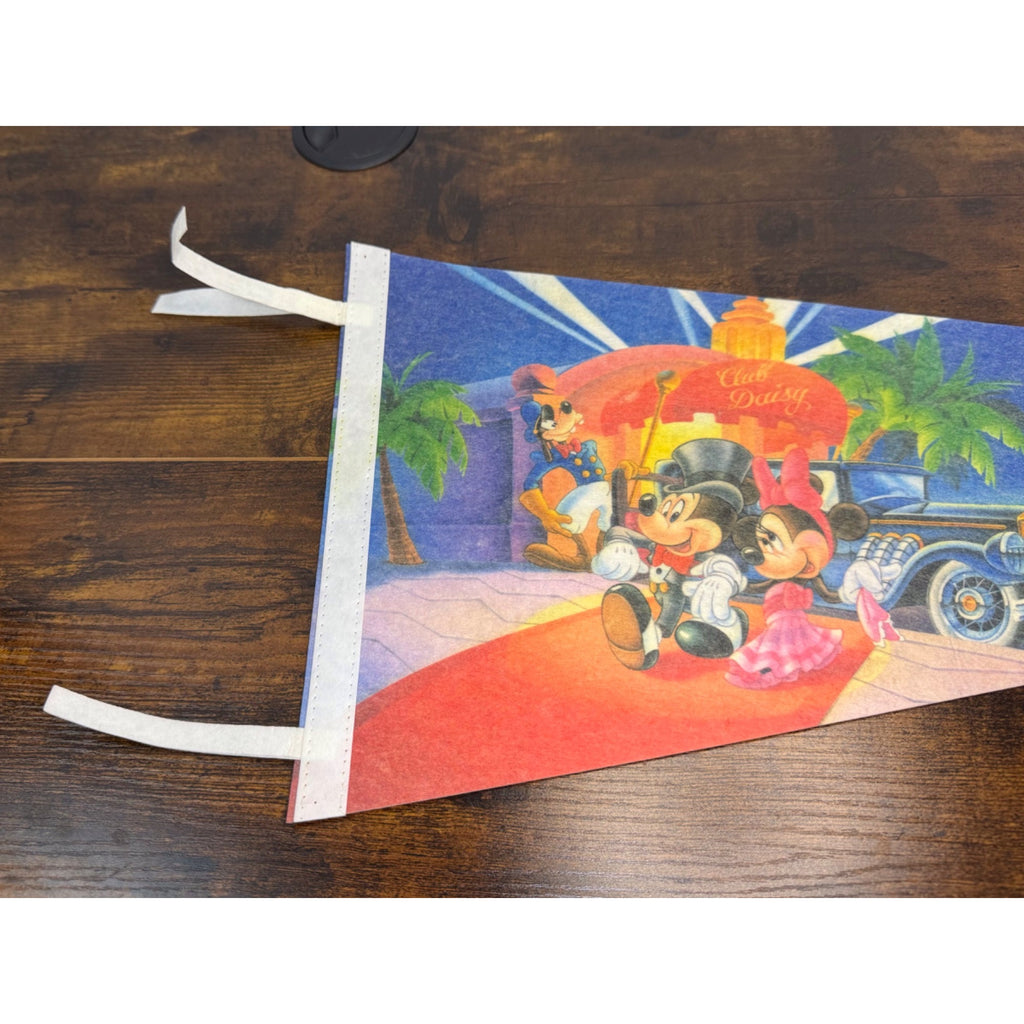 Vintage Disney MGM Studios Pennant Featuring Mickey & Minnie Mouse Club Daisy