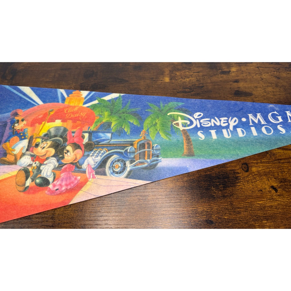 Vintage Disney MGM Studios Pennant Featuring Mickey & Minnie Mouse Club Daisy